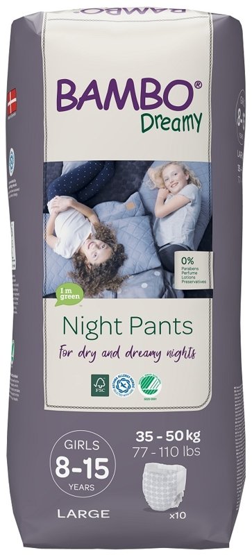 E-shop BAMBO Dreamy Night Nohavičky plienkové jednorázové Pants Girl 8-15 rokov, 10 ks, pre 35-50 kg