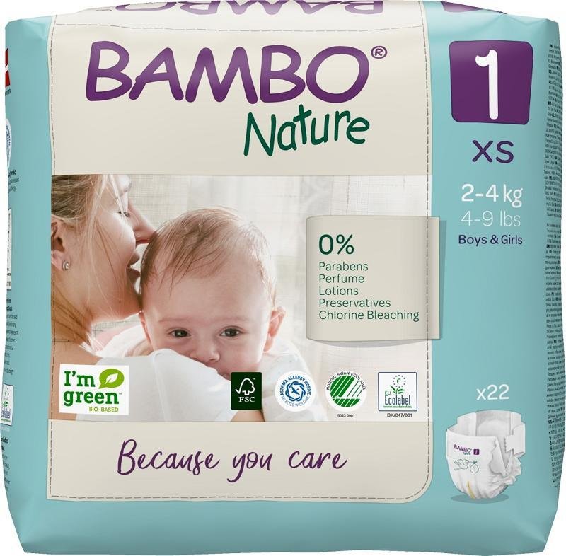 E-shop BAMBO Nature Plienky jednorázové 1, 22 ks, pre 2-4 kg