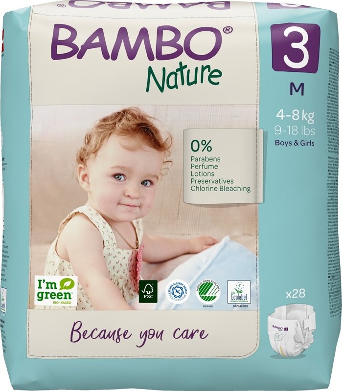 E-shop BAMBO Nature Plienky jednorázové 3, 28 ks, pre 4-8 kg