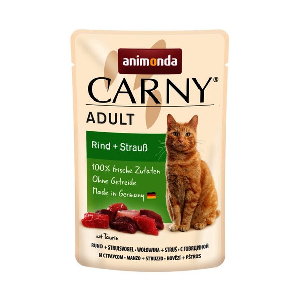 Kapsička Animonda Carny Adult hovädzie a pštros 85g