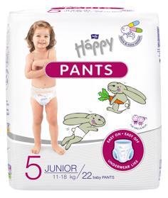 E-shop BELLA HAPPY Pants Junior (11-18 kg) 22 ks – jednorazové plienky