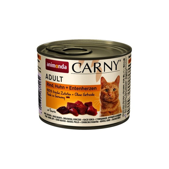 Konzerva Animonda Carny Adult hovädzie, kura a kačacie srdce 200g