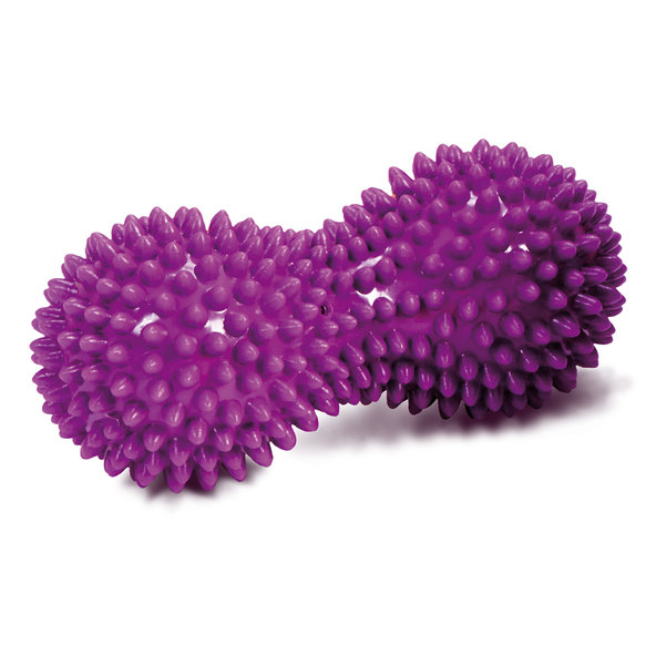 EDUSHAPE Loptička senzorická Peanut na rozvoj zručnosti fialová 16x7,5cm 6m+