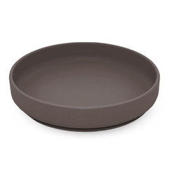 PETITE&MARS Tanier silikónový s prísavkou Take&Match Bitter Cocoa 6m+