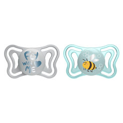 CHICCO Cumlík Physio Light silikónový chlapec 2-6m 2 ks
