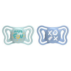 CHICCO Cumlík Physio Light silikónový chlapec 6-16m 2 ks