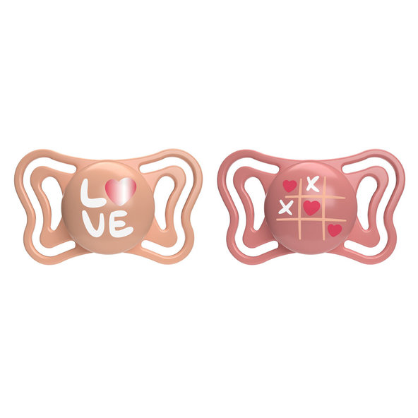 CHICCO Cumlík Physio Light silikónový dievča 16-36m 2 ks