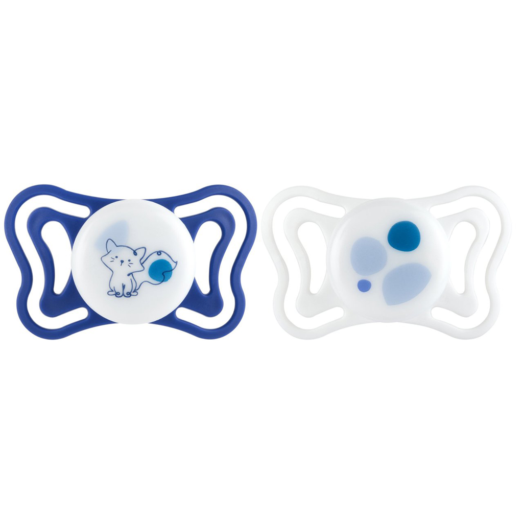 CHICCO Cumlíky Physioforma Light ortodontické modré 16-36m 2 ks