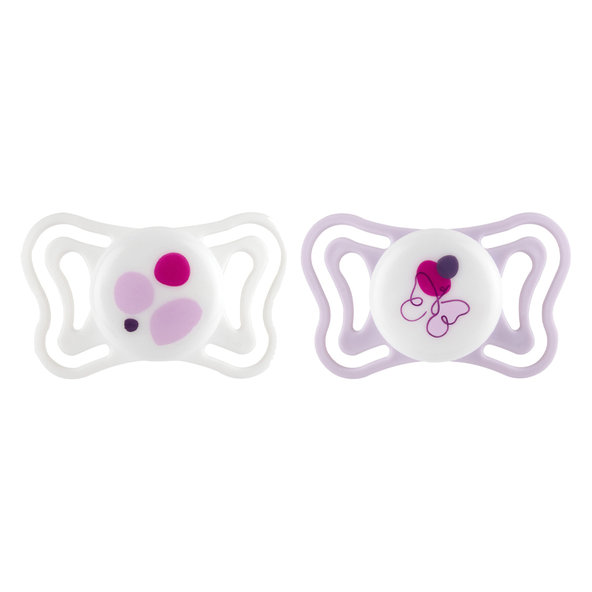 CHICCO Cumlíky Physioforma Light ortodontické ružové 2-6m 2 ks