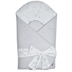 EKO Zavinovačka bavlnená s potlačou a kokosovým vnútrom Grey 75x75cm