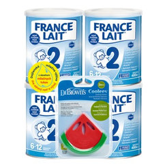 France Lait 2 4x400g + Dr.Browns Hryz.Melón 3m+