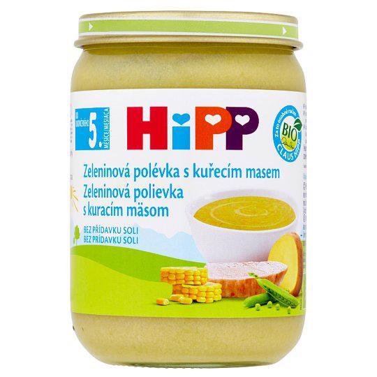E-shop HIPP BIO Zeleninová polievka s kuracím mäsom (190 g)