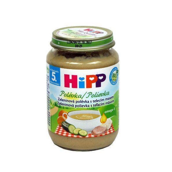 HiPP Polievka BIO zeleninová s teľacím mäsom 190g