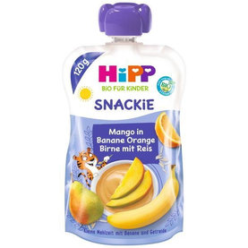 HiPP Príkrm ovocnýis BIO Sport hruška, pomaranč, mango, banán, ryža 120g