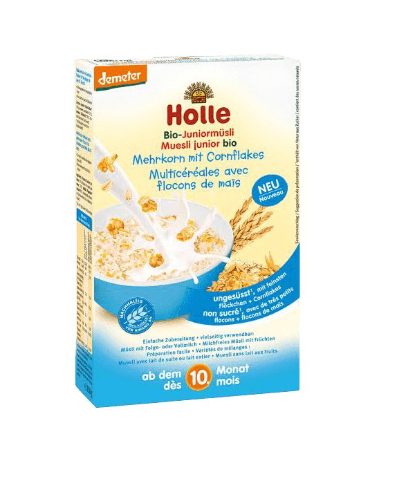 E-shop HOLLE Organické Junior viaczrnné müsli s kukuričnými lupienkami, 250g
