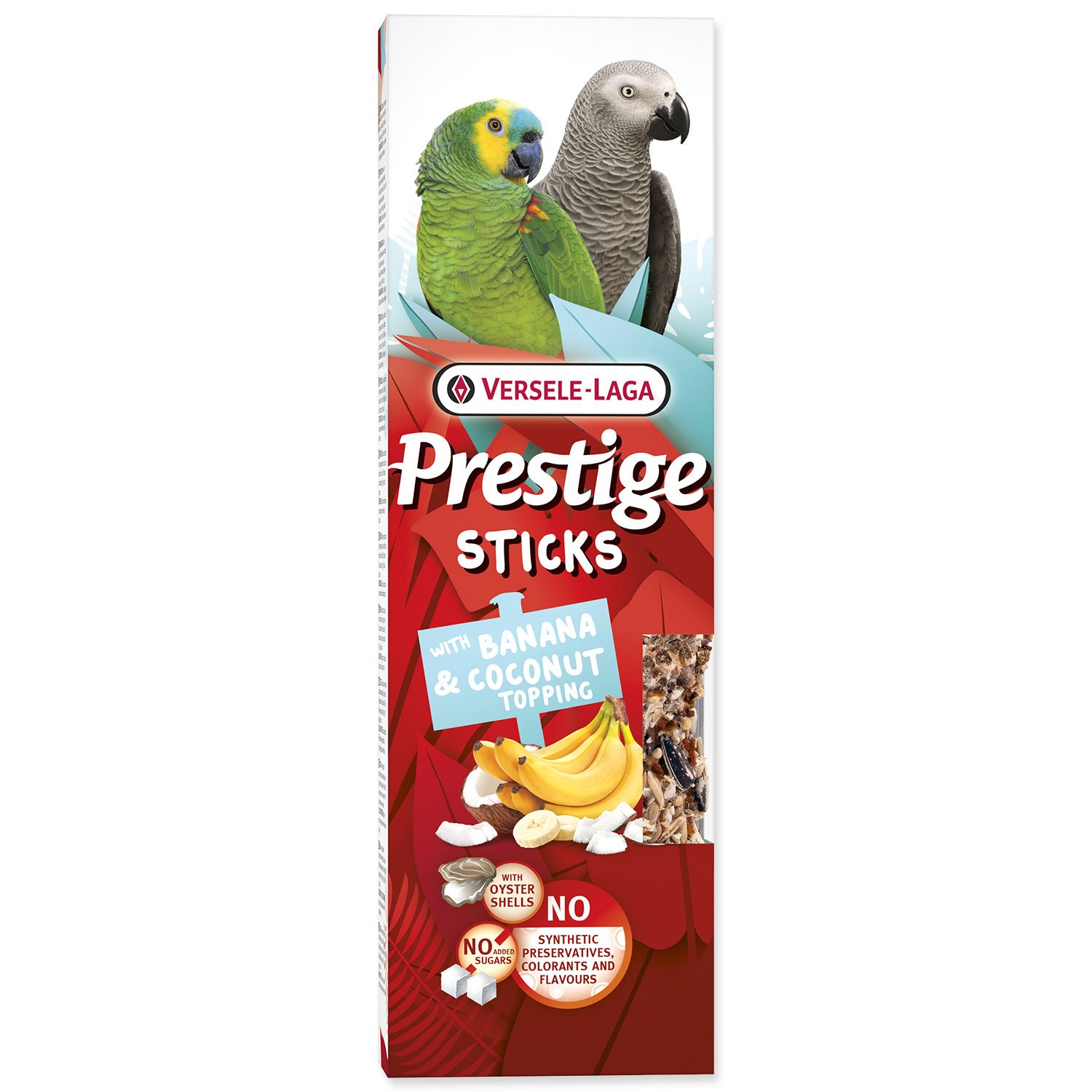 Versele-Laga Prestige tyčinky pre papagáje banán a kokos 140 g 8 x 2 ks