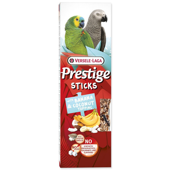Versele-Laga Prestige tyčinky pre papagáje banán a kokos 140 g 8 x 2 ks