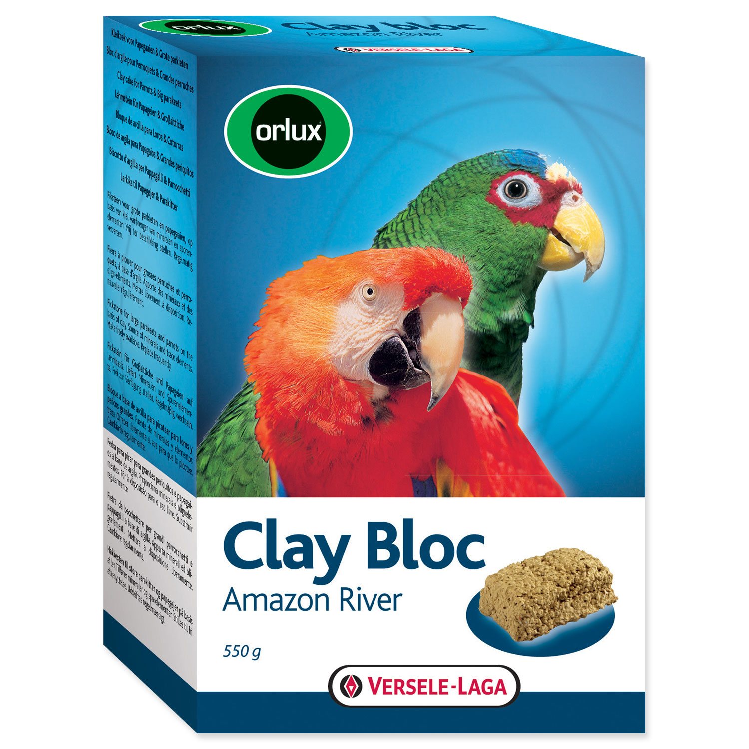 Versele-Laga ílový Clay Bloc Amazon River pre väčšie papagáje 6 x 550g