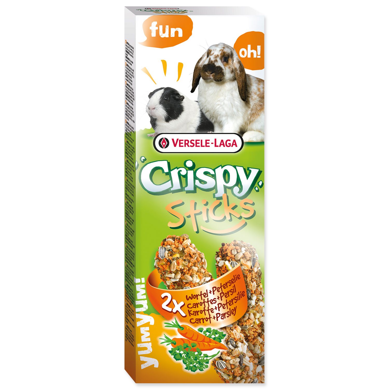 Versele-Laga Crispy tyčinka králik a morča s mrkvou a petržlenom 110g 2ks