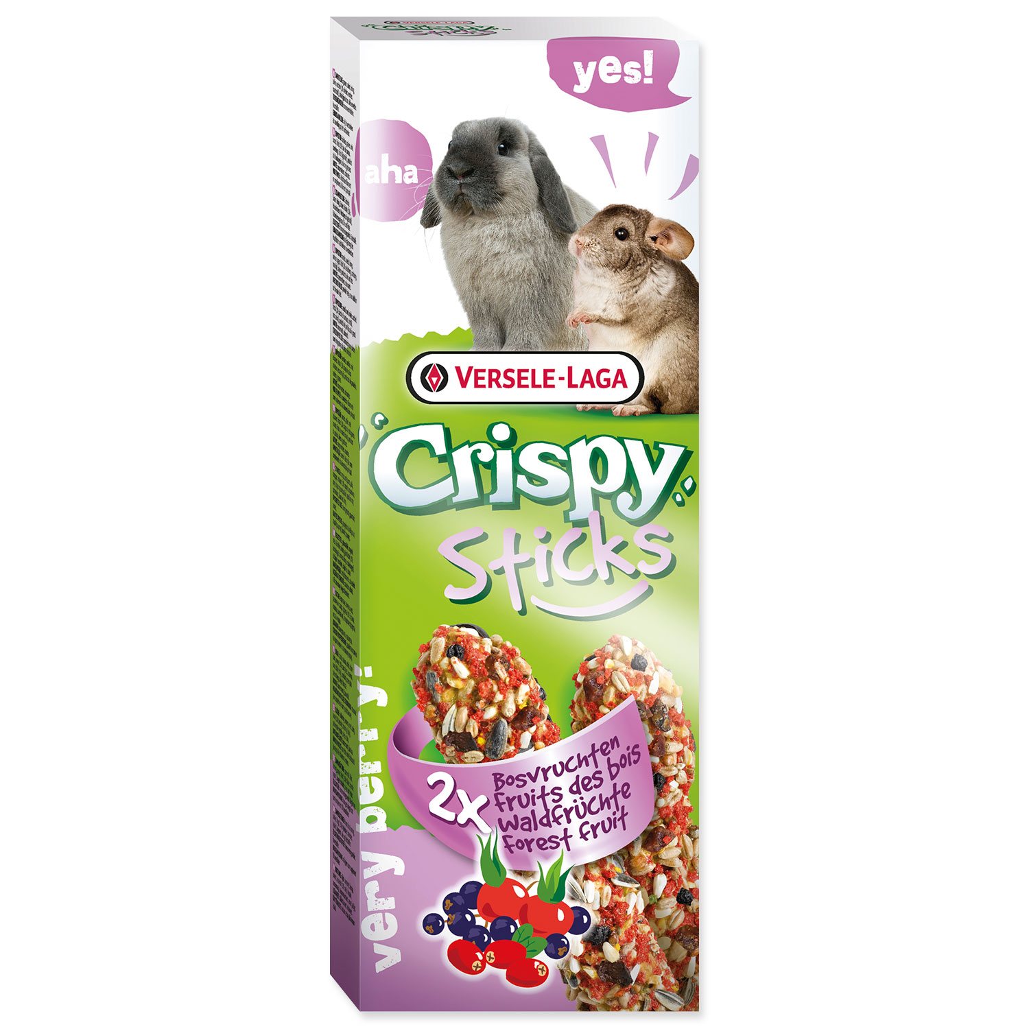 Versele-Laga Crispy tyčinka králik a činčila s lesným ovocím 110g 8 x 2 ks