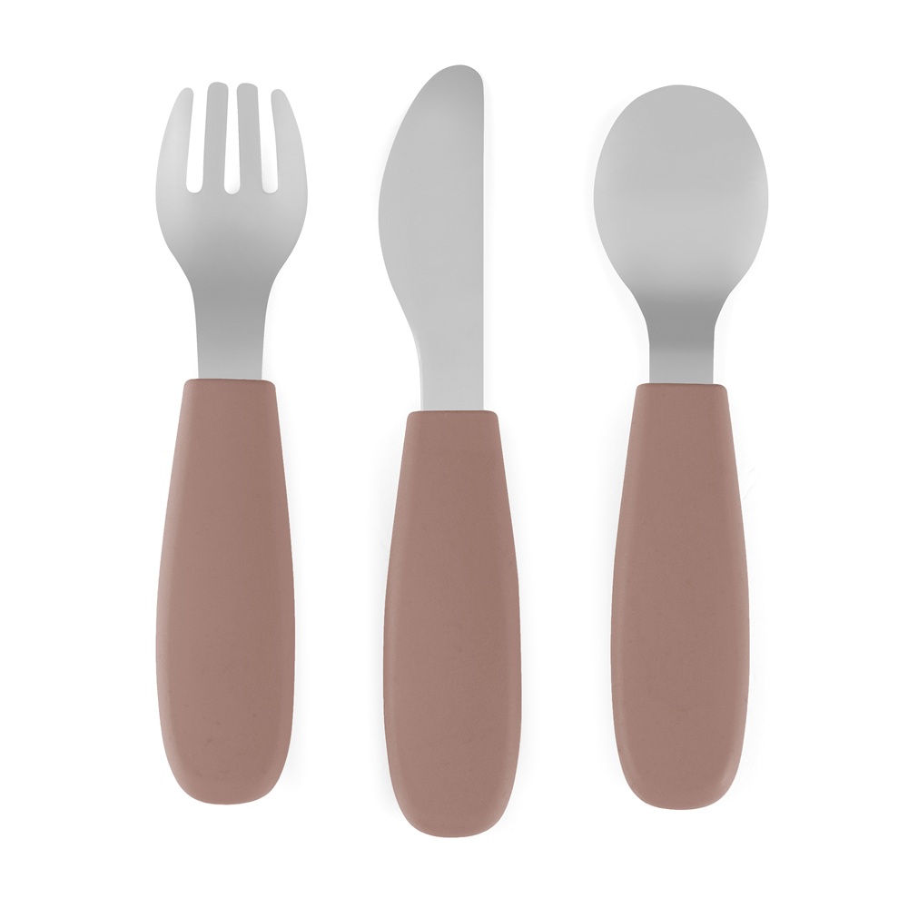 PETITE&MARS Sada príborov z nerezu Take&Match Velvet Latte 12m+
