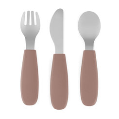 PETITE&MARS Sada príborov z nerezu Take&Match Velvet Latte 12m+
