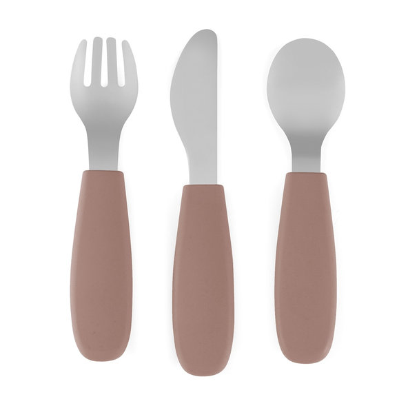 PETITE&MARS Sada príborov z nerezu Take&Match Velvet Latte 12m+