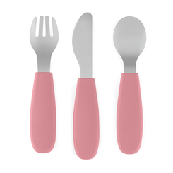 PETITE&MARS Sada príborov s nerezovej ocele Take&Match Dusty Rose 12m+