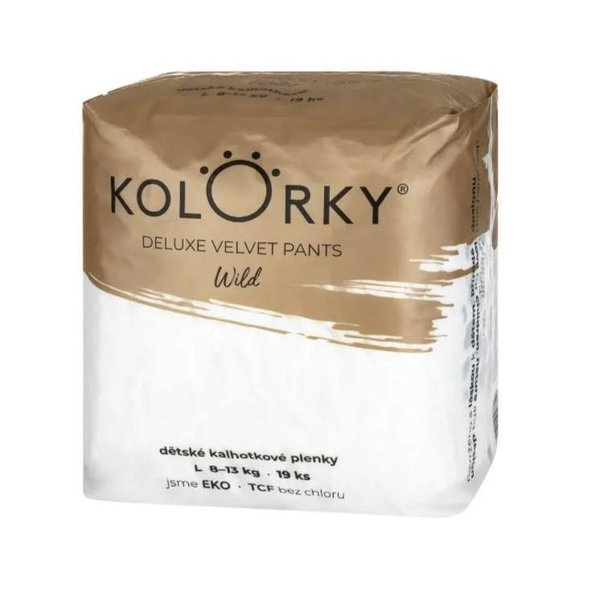 KOLORKY Deluxe velvet pants Wild XL (12-16 kg) - jednorázové nohavičkové ekoplienky