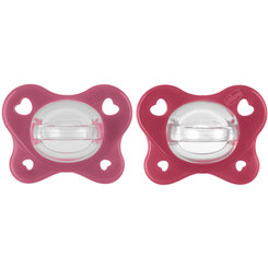 CHICCO Cumlík Physio Dual Soft silikónový dievča 16-36m, 2 ks