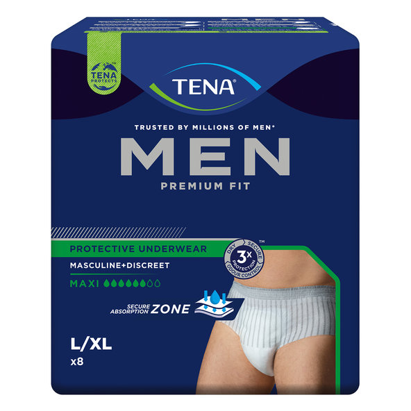 TENA Men Protective Underwear Maxi L/XL, nohavičky 8ks