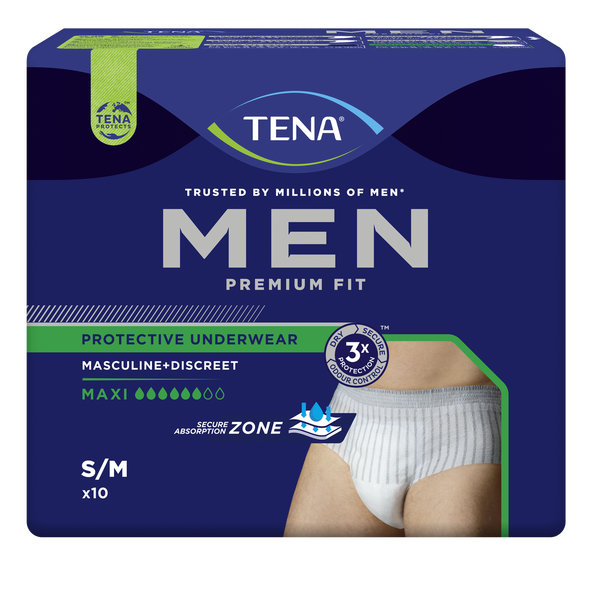 TENA Men Protective Underwear Maxi S/M, nohavičky 10ks