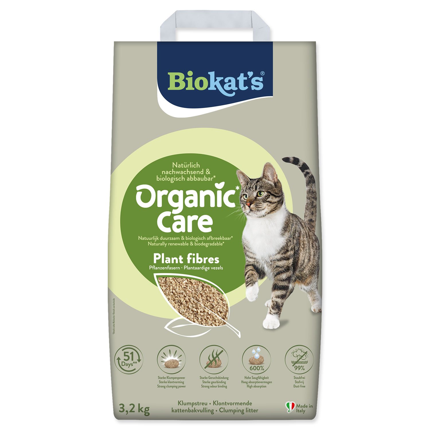 Biokat's podstielka Organic Care Plant Fibres 3,2 kg