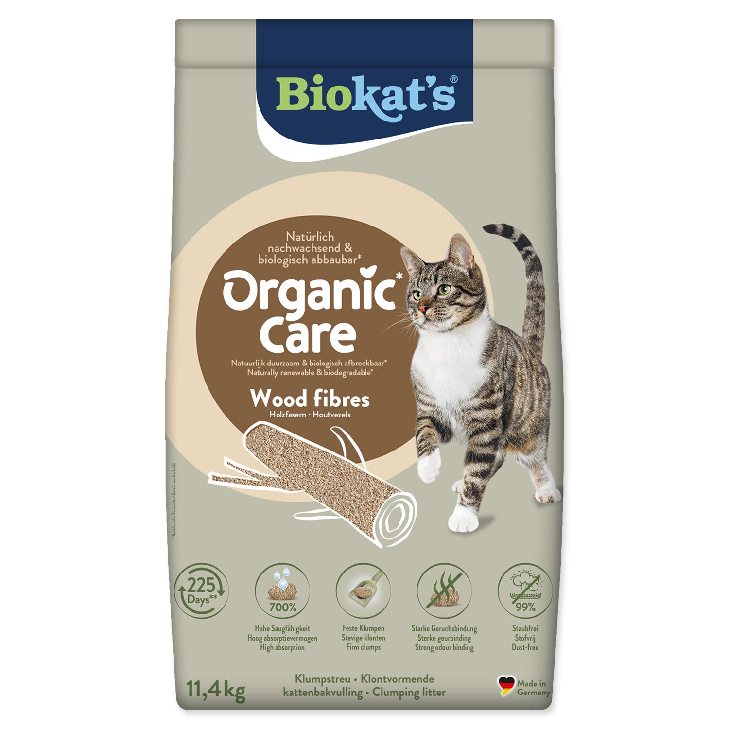 Biokat's podstielka Organic Care Wood Fibres 11,4 kg