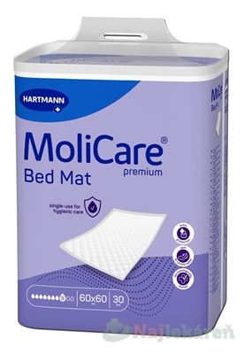MoliCare Premium Bed Mat 8 kvapiek absorpčná podložka 60x60 cm 30 ks kúpite na Najlekaren.eu