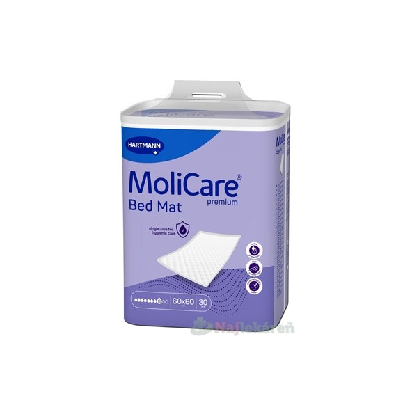 MoliCare Premium Bed Mat 8 kvapiek absorpčná podložka 60x60 cm 30 ks