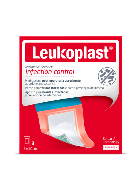 LEUKOPLAST LEUKOMED SORBACT absorbčná náplasť na rany vodeodolná 8 x 10 cm 3 ks kúpite na Najlekaren.eu