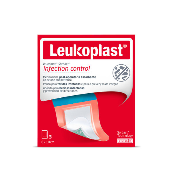 LEUKOPLAST® Leukomed® Sorbact 8x10 cm, 3 ks