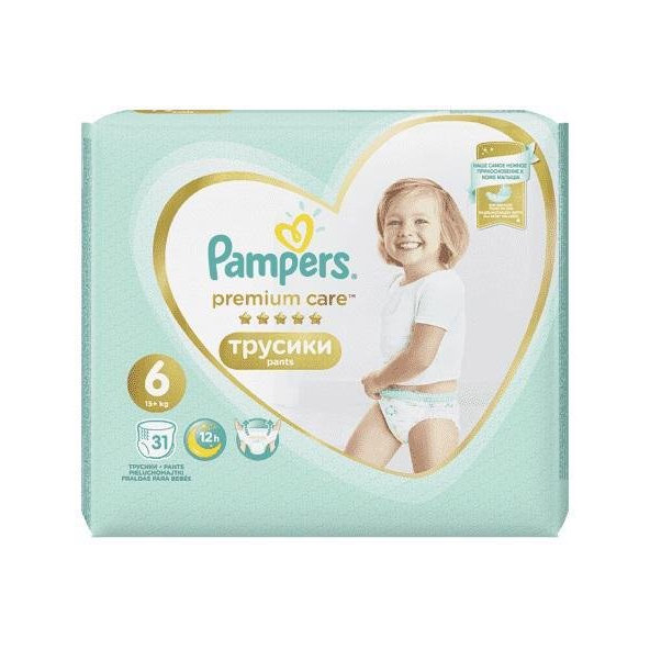 PAMPERS Nohavičky plienkové Premium Care Pants 6 EXTRA LARGE 16kg+ 31ks