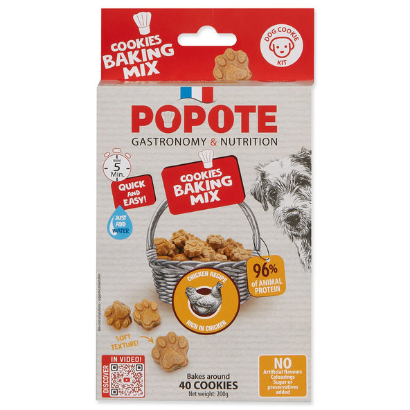 Pečiaca zmes Popote kuracie pre psy 200g