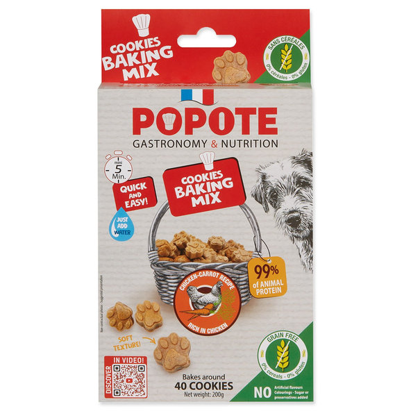 Pečiaca zmes Popote kuracie Grain Free pre psy 200g