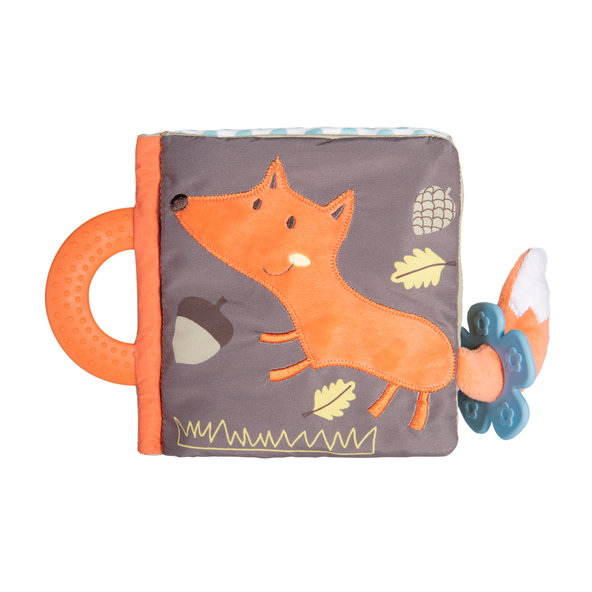 CANPOL BABIES Kniha edukatívna plyšová FOX 1ks