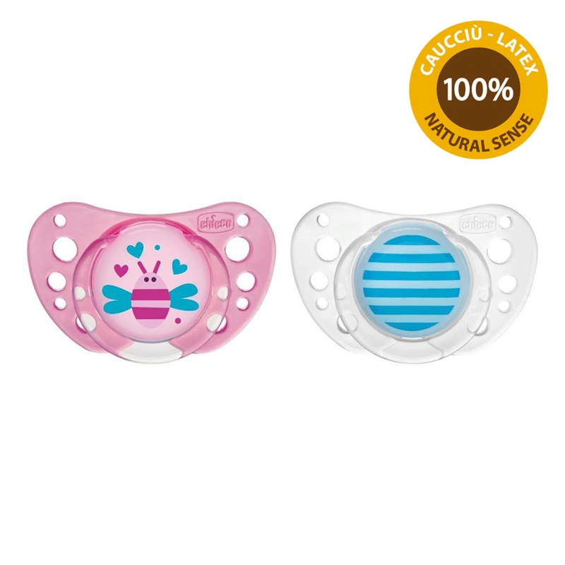 CHICCO Cumlík Physio Air latex dievča 2 ks (16-36 m+)