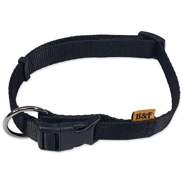 Obojek BAF nylon černý 2x38-60cm