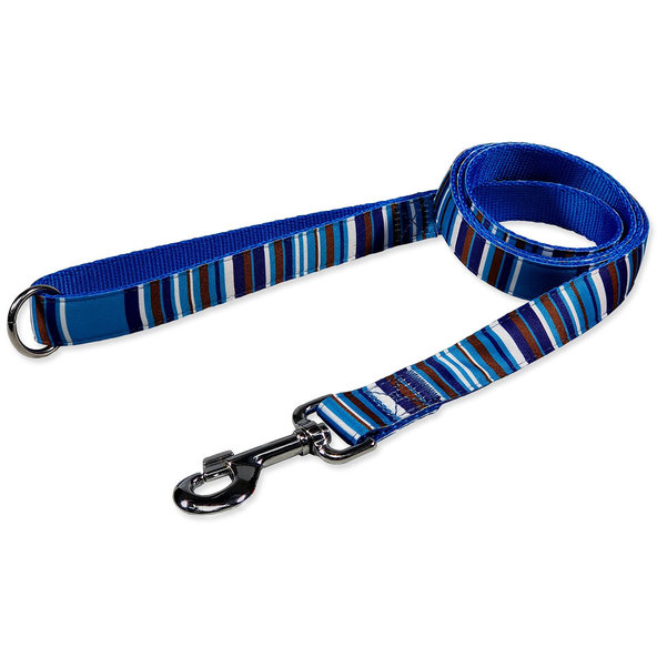 Vodítko BAF nylon proužky modré 2,5x150cm