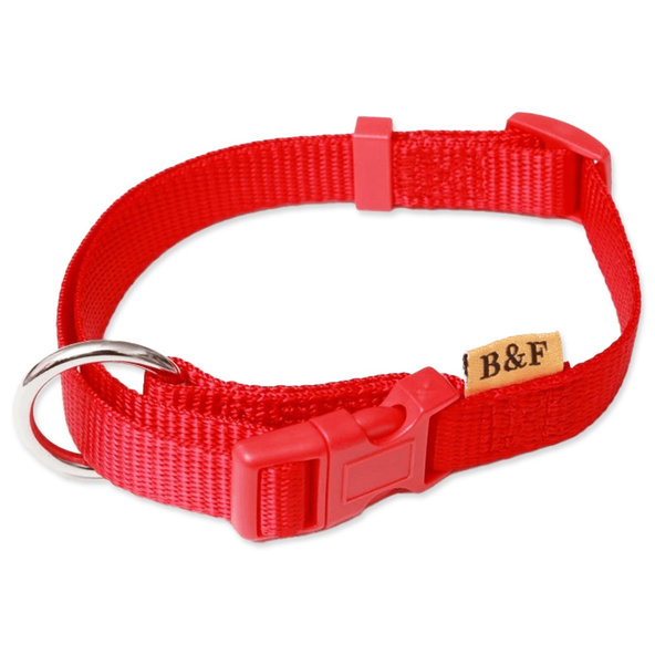 Obojek BAF nylon červený 2,5x40-66cm