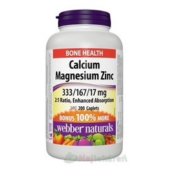 WEBBER NATURALS Vápnik Horčík Zinok 200 tabliet