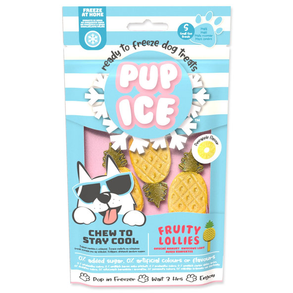 Pochúťka Pup Ice chladiaca s ananásom 3ks 90g