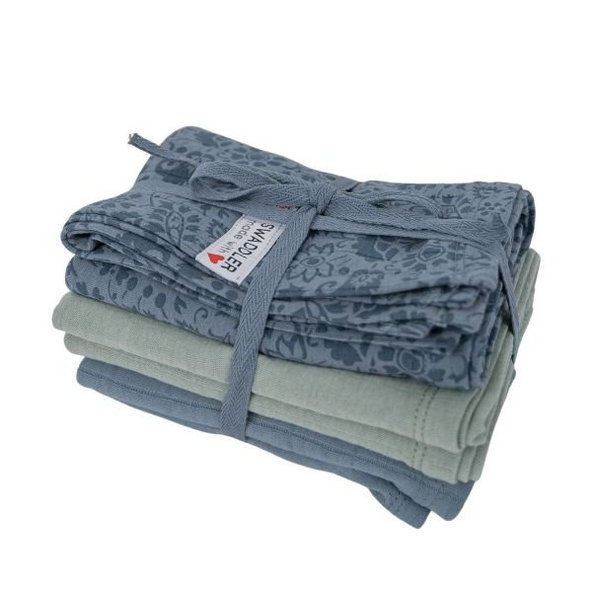 LODGER Plienky mušelínové Swaddler Flower Tribe 3balenie 70 x 70 cm Ocean