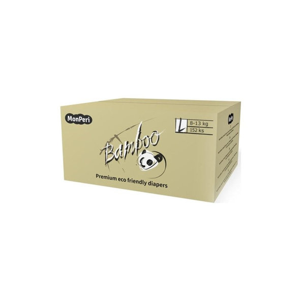 MONPERI Jednorazové eko plienky Bamboo Mega Pack L 8-13 kg